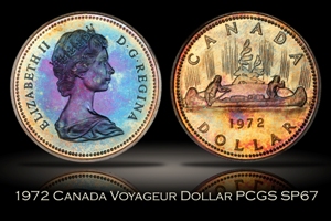 1972 Canada Voyageur Silver Dollar PCGS SP67