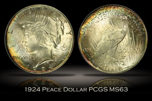 1924 Peace Dollar PCGS MS63