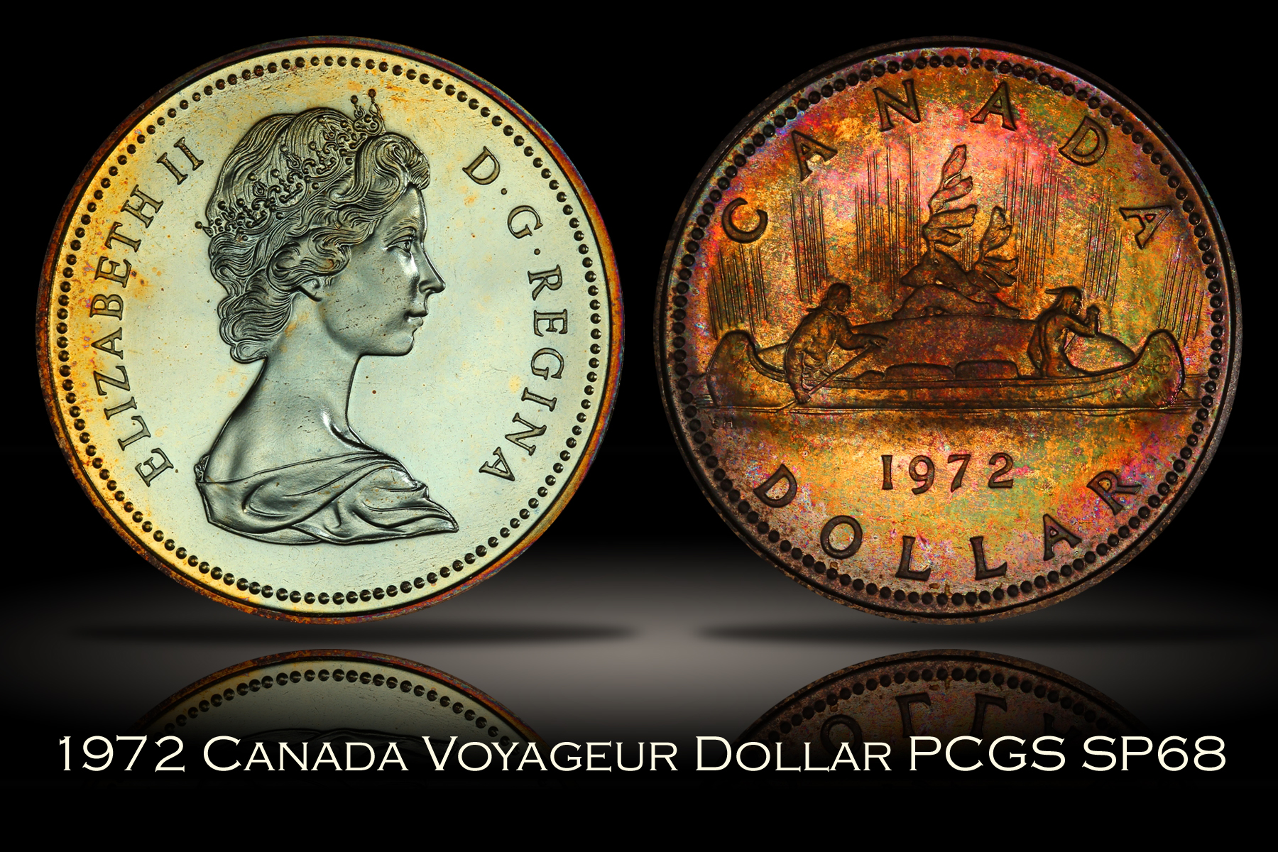 1972 Canada Voyageur Silver Dollar PCGS SP68