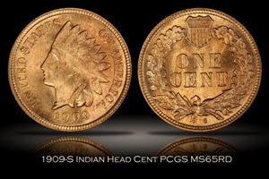 1909-S Indian Head Cent PCGS MS65RD