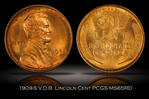 1909-S V.D.B. Lincoln Cent PCGS MS65RD