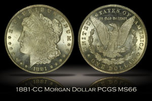 1881-CC Morgan Dollar PCGS MS66