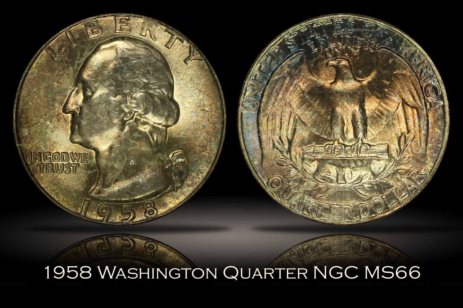 1958 Washington Quarter NGC MS66