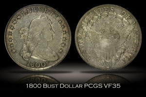1800 Bust Silver Dollar PCGS VF35