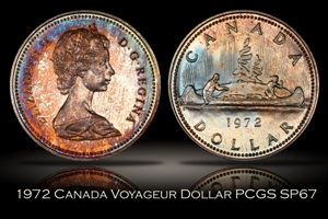 1972 Canada Voyageur Silver Dollar PCGS SP67