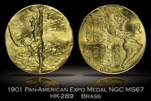 1901 Pan-American Expo Official Medal HK-289 NGC MS67