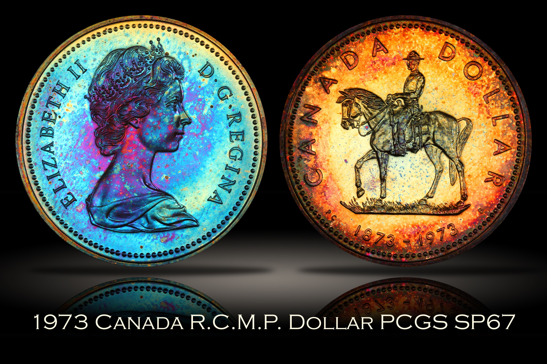 1973 Canada R.C.M.P. Silver Dollar PCGS SP67