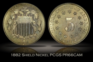 1882 Proof Shield Nickel PCGS PR66CAM
