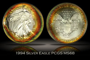 1994 Silver Eagle PCGS MS68