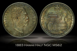 1883 Hawaii Half Dollar NGC MS62
