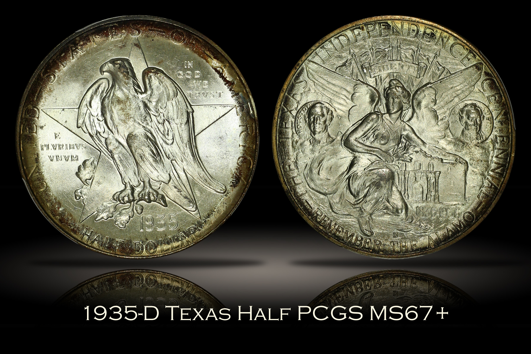 Michael Kittle Rare Coins - 1935-D Texas Half PCGS MS67+