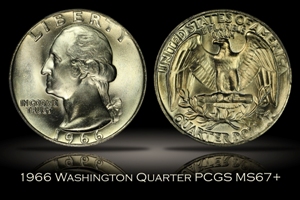 1966 Washington Quarter PCGS MS67+