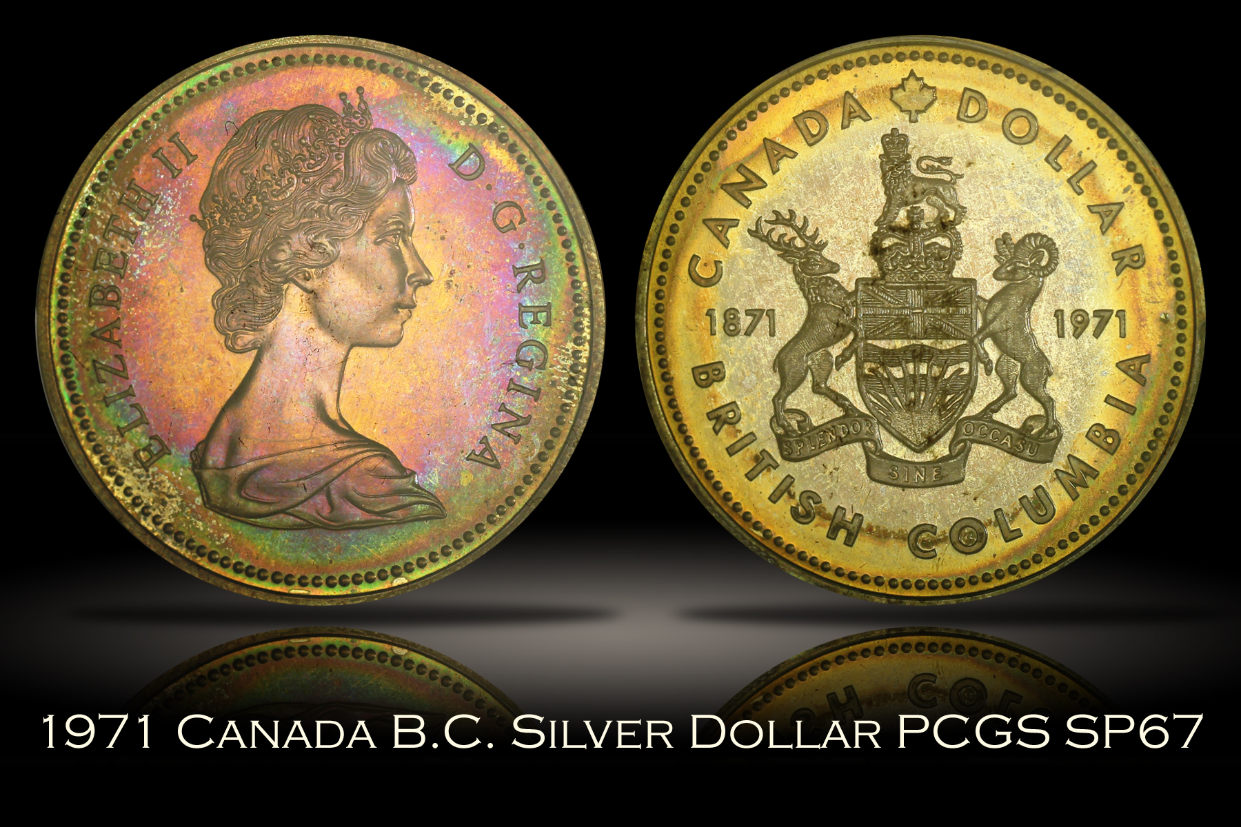 Michael Kittle Rare Coins 1971 Canada British Columbia Silver Dollar PCGS SP67 Michael Kittle Rare Coins 1971 Canada British Columbia Silver Dollar PCGS SP67