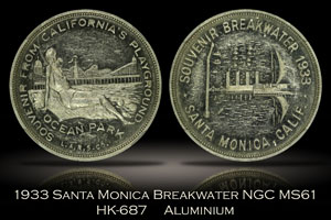 1933 Santa Monica Breakwater HK-687 Aluminium NGC MS61