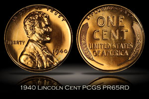 1940 Proof Lincoln Cent PCGS PR65RD