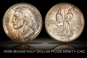 1936 Boone Half PCGS MS67+ CAC