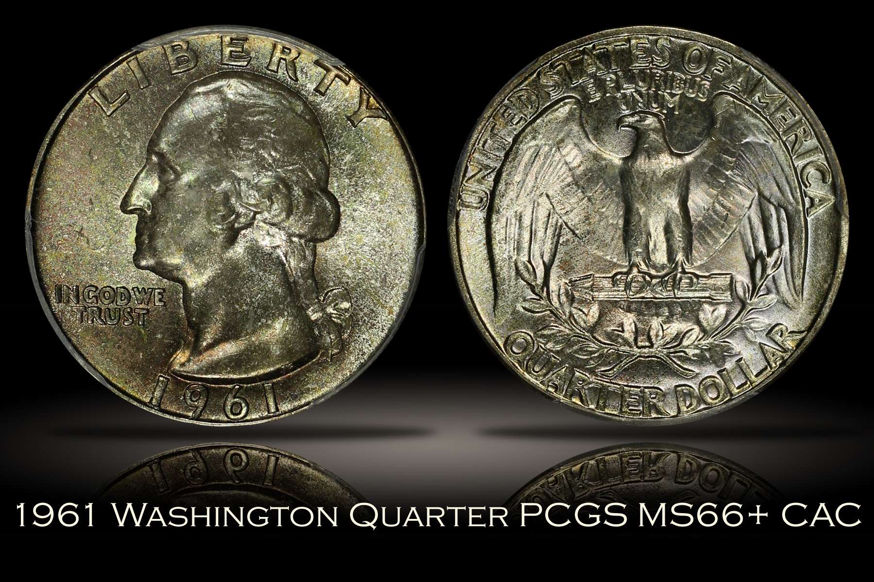 Michael Kittle Rare Coins - 1961 Washington Quarter PCGS MS66+ CAC