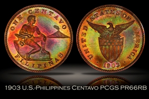 1903 U.S.-Philippines Proof Centavo PCGS PR66RB