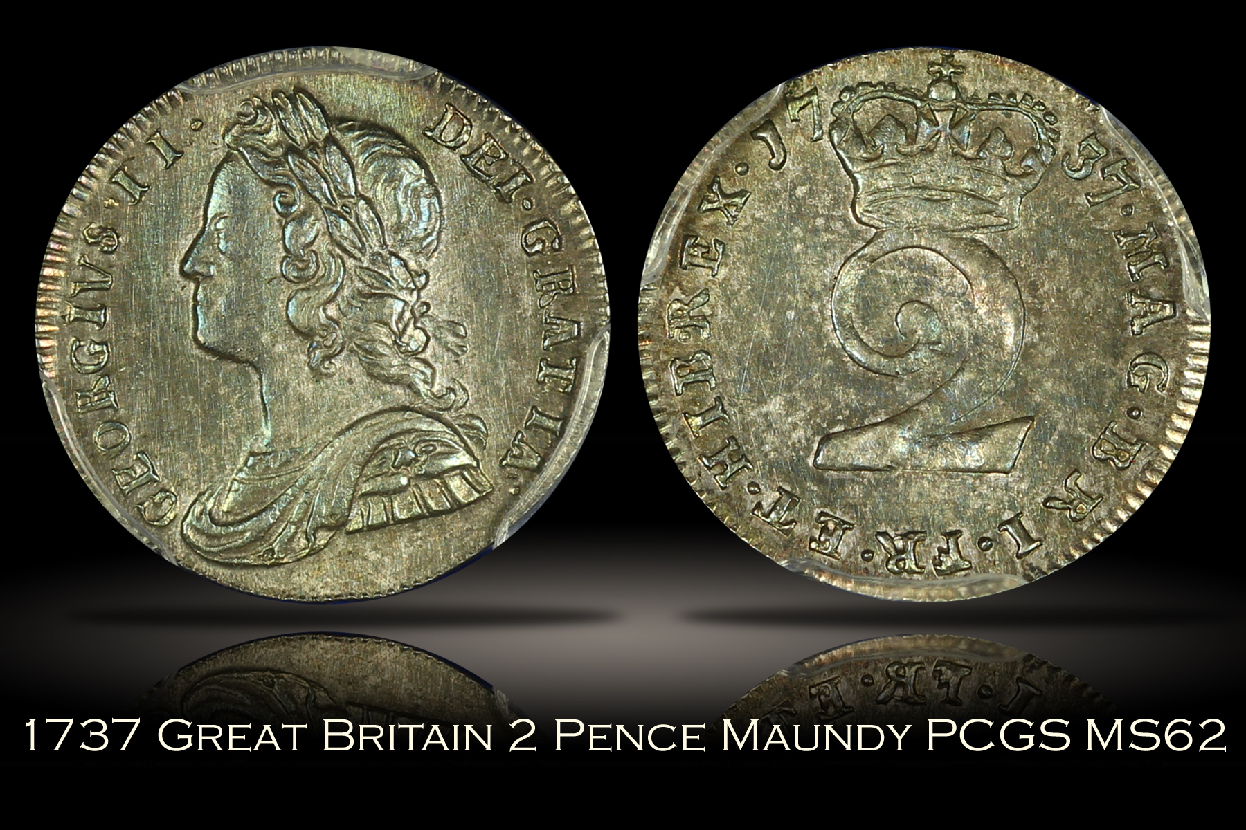 1737 Great Britain 2 Pence Maundy PCGS MS62