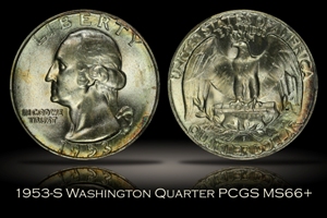 1953-S Washington Quarter PCGS MS66+