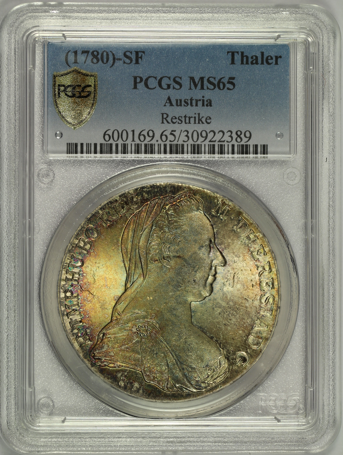 1780年 オーストリア製 Thaler PCGS MS65 Michael Kittle Rare Coins - 1780 Austria Maria Theresa