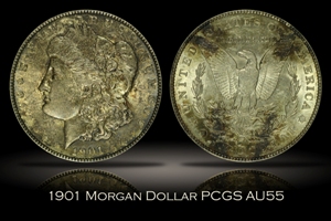 1901 Morgan Dollar PCGS AU55