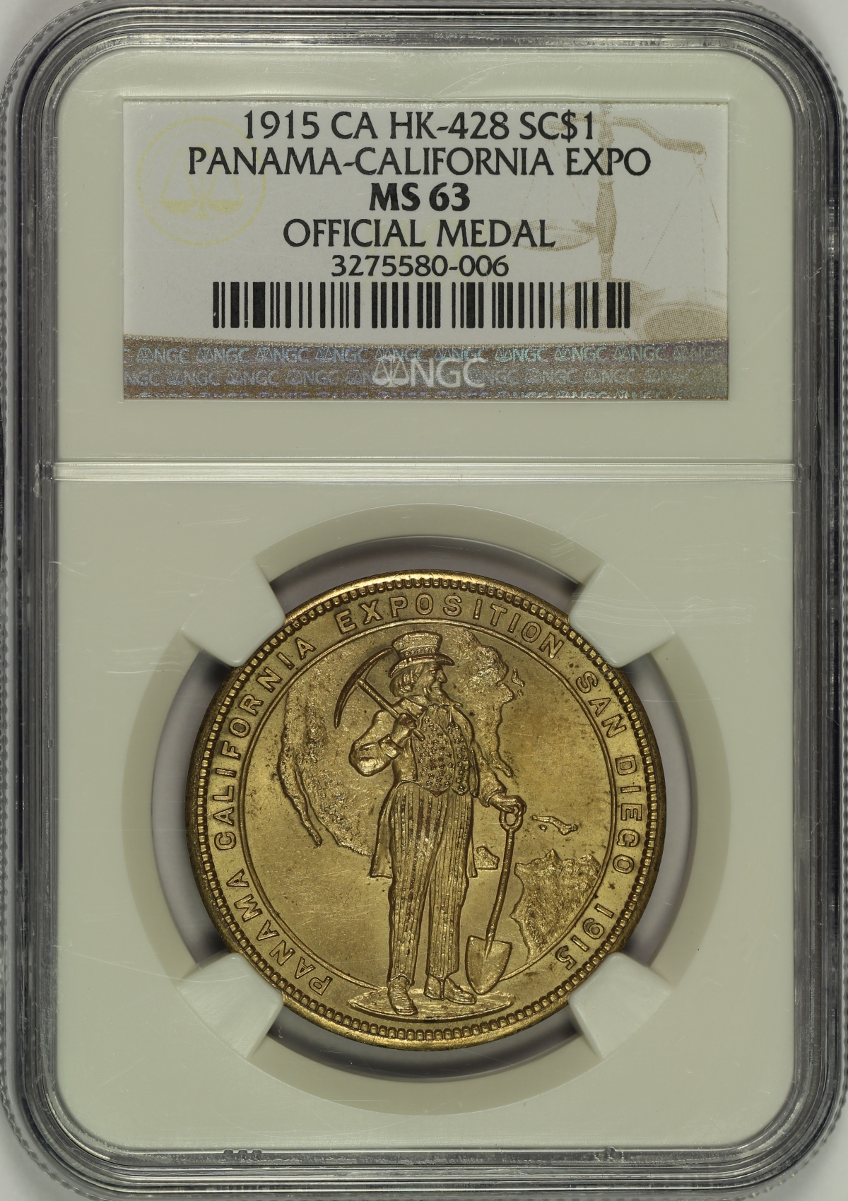 孔雀115 Michael Kittle Rare Coins - 1915 Panama-California Official