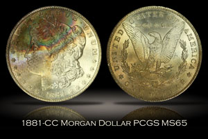 1881-CC Morgan Dollar PCGS MS65
