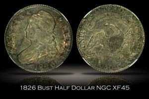 1826 Capped Bust Half Dollar NGC XF45