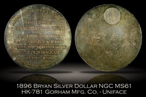 1896 Bryan Dollar HK-781 NGC MS61