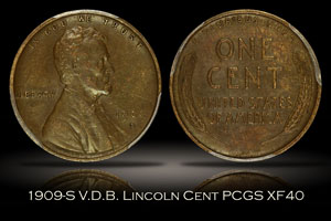 1909-S V.D.B. Lincoln Cent PCGS XF40