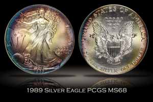1989 Silver Eagle PCGS MS68