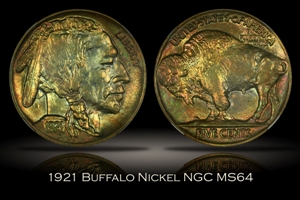 1921 Buffalo Nickel NGC MS64