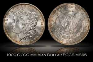 1900-O/CC Morgan Silver Dollar PCGS MS66