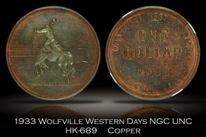 1933 Wolfville Western Days HK-689 NGC UNC Details