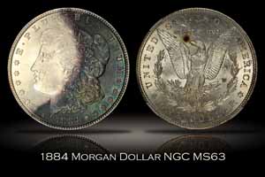 1884 Morgan Dollar NGC MS63