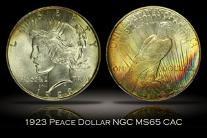 1923 Peace Dollar NGC MS65 CAC