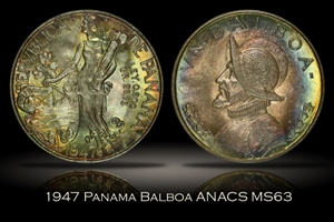 1947 Panama Balboa ANACS MS63