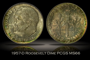 1957-D Roosevelt Dime PCGS MS66