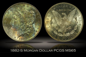 1882-S Morgan Dollar PCGS MS65