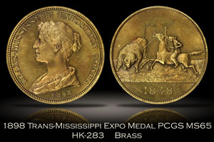 1898 Trans-Mississippi Expo Medal HK-283 PCGS MS65