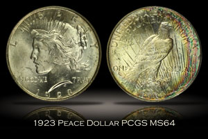 1923 Peace Dollar PCGS MS64