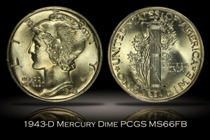 1943-D Mercury Dime PCGS MS66FB