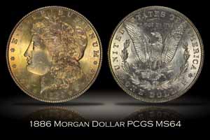 1886 Morgan Dollar PCGS MS64 OGH