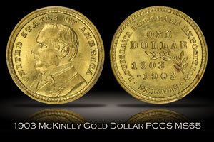 1903 Louisiana Purchase Expo McKinley Commemorative Gold Dollar PCGS MS65