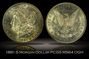 1881-S Morgan Dollar PCGS MS64 OGH