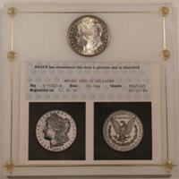 1881-S Morgan Dollar ANACS MS65/65 Photo Certificate in Capital Holder